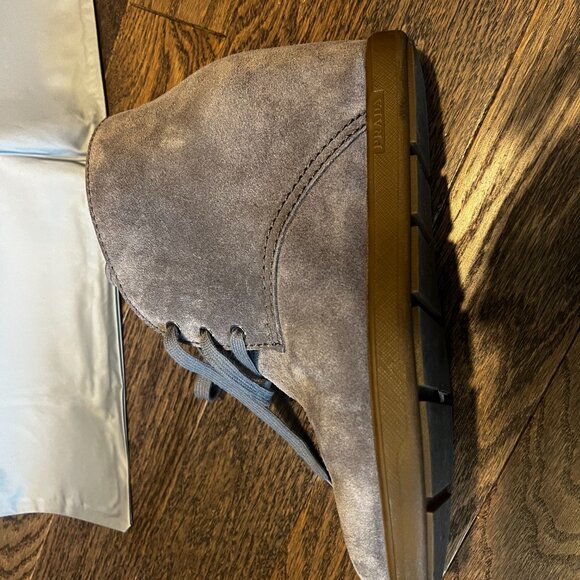 Prada Sport Scamosciato Ghiaia Suede Booties (Gray) - Picture 5 of 11